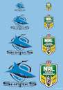 Sharks NRL Logo Icing Sheet